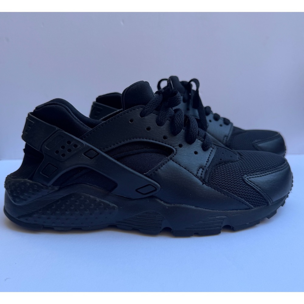 Nike Air Huarache Run Triple Black GS Women's 8.5 Sneakers Shoes 654275-016
